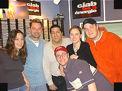 CJAB Radio Énergie Team in Chicoutimi with Jacinthe and Jean from AEQSA
